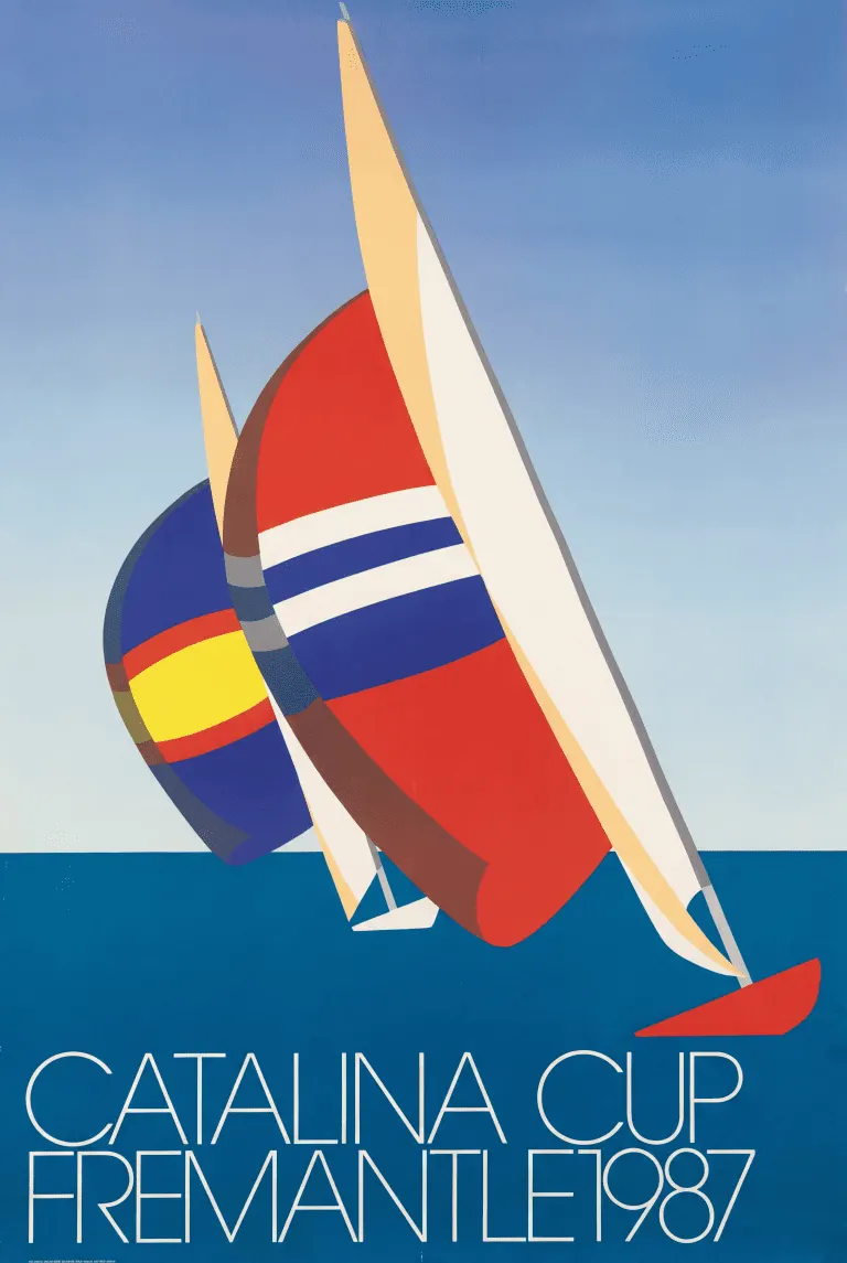 Catalina Social Club — vintage regatta poster