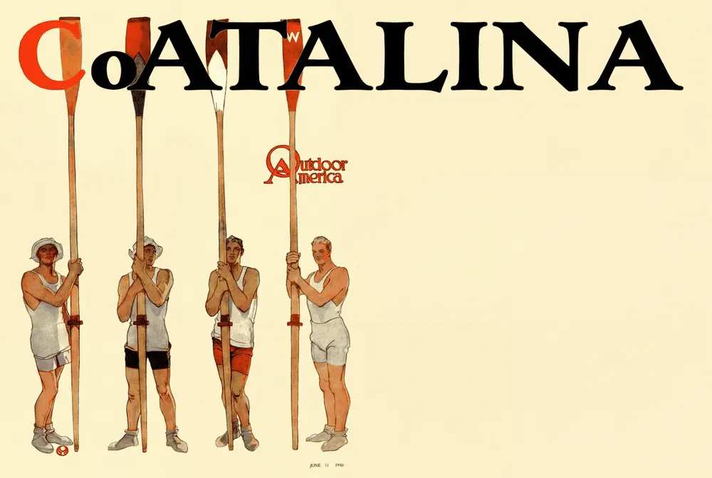 Catalina Social Club — vintage regatta poster