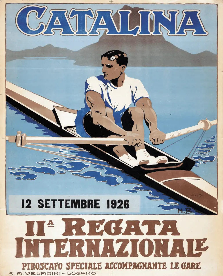 Catalina Social Club — vintage regatta poster