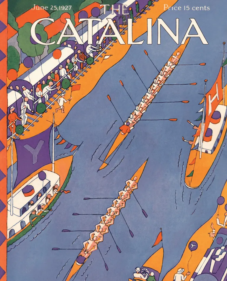 Catalina Social Club — vintage regatta poster